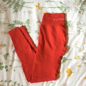 Alphalete formula red revival leggings oval gusset